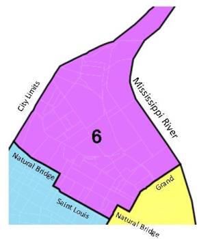 Outline of District 6 Boundaries